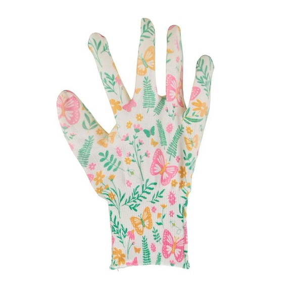 Other - Butterfly Floral Rubber Coated Gardening Gloves